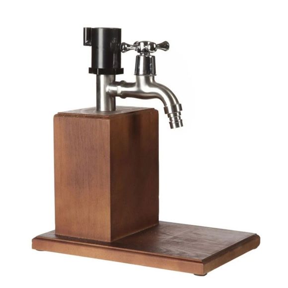 Godinger Taproom Collection Wood Base Bottle Dispenser - Picture 8 of 8